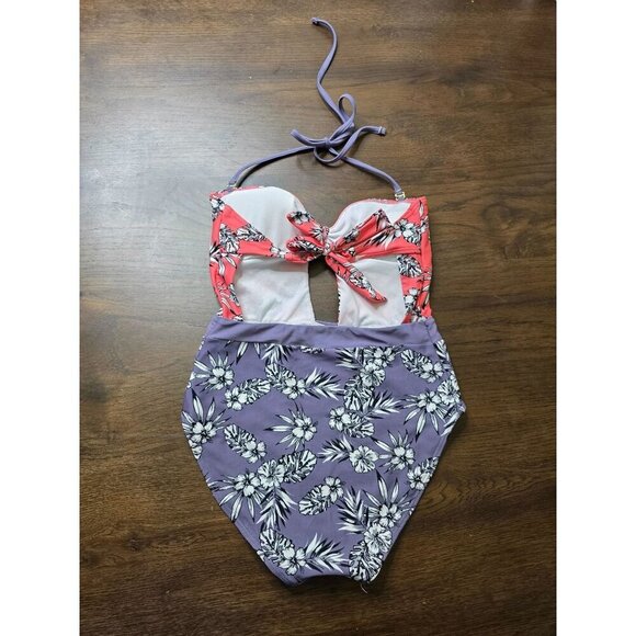 Womens Floral Two-Piece Halter Swimsuit By Ninety Six Degrees - Size M - Picture 5 of 12